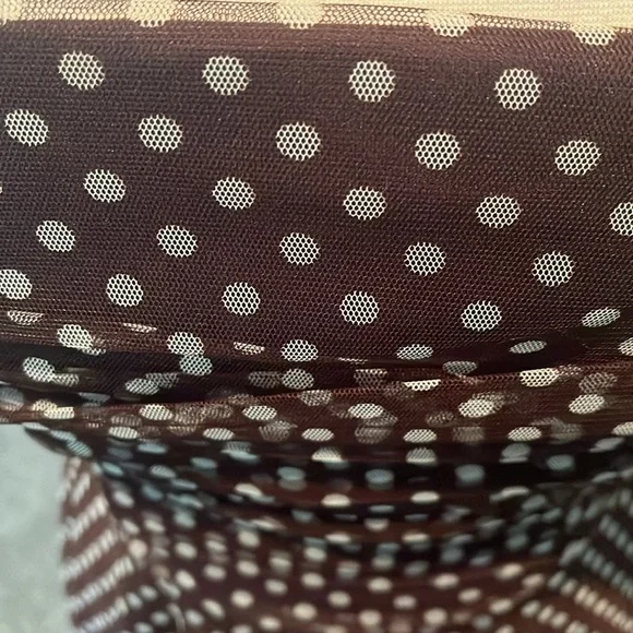 Beautiful brown and white polka dot dress - Picture 2 of 5